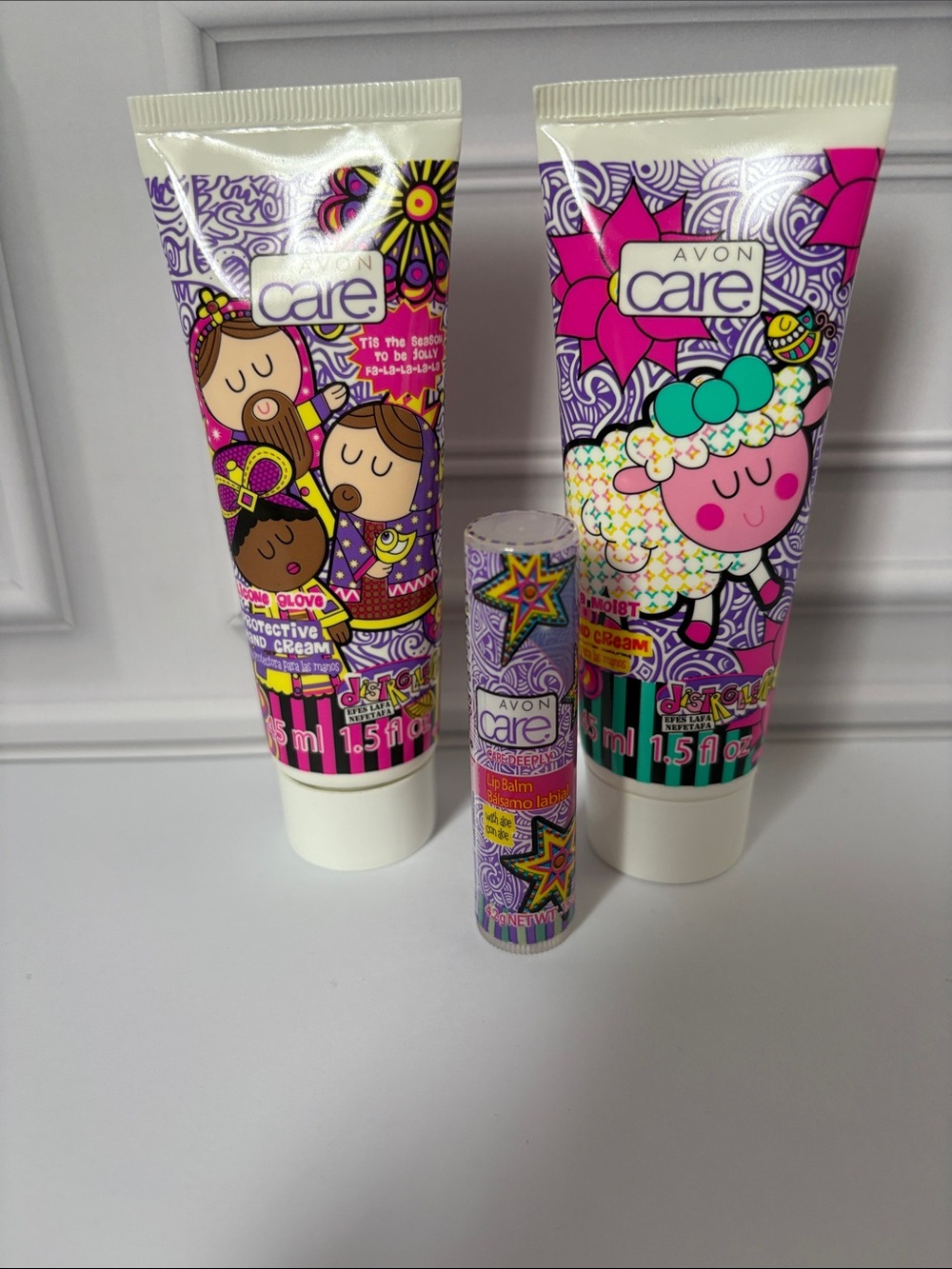 New Avon Care Hand Cream & Lip Balm Bundle Kawaii Design